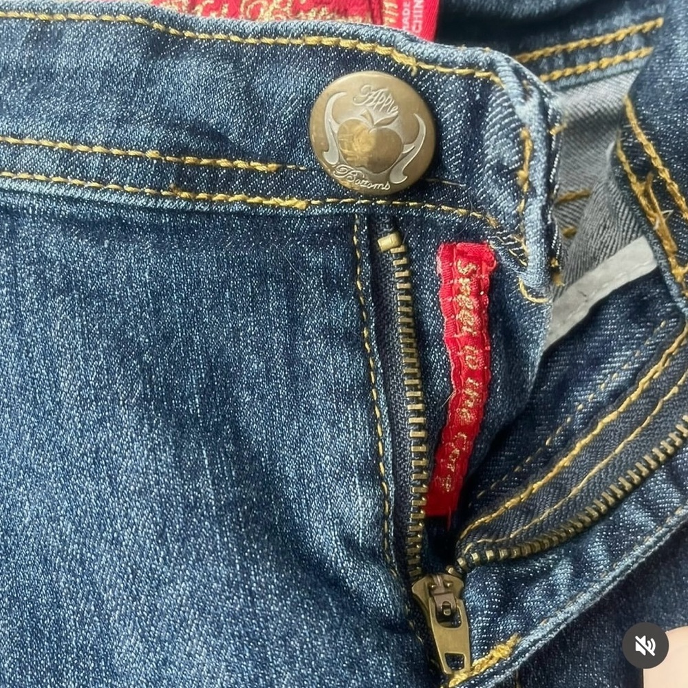 Apple Bottoms Blue Jean Shorts with Embellished Pockets - Picture 4 of 5